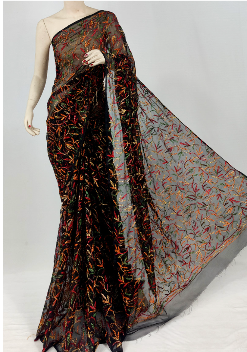 Georgette Chikankari saree