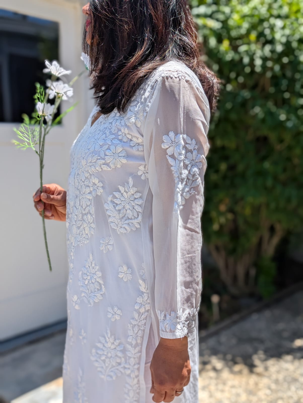 White Chikankari Kurti