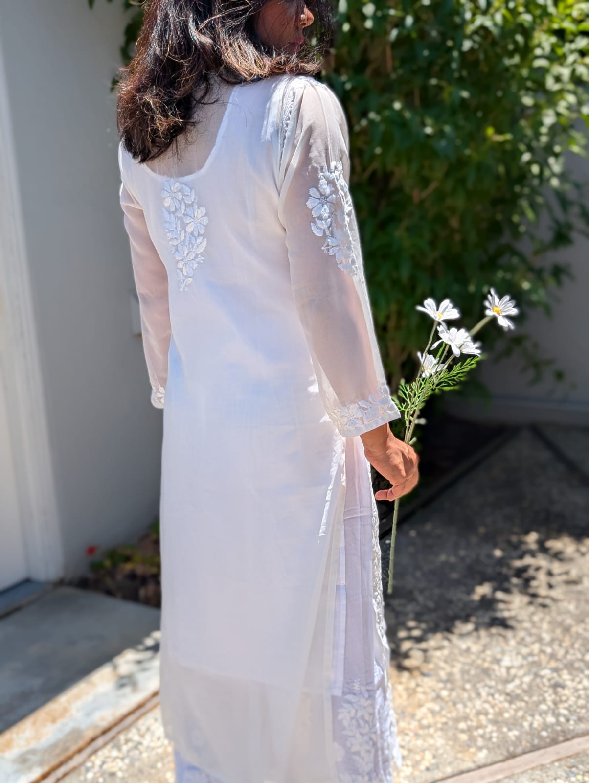 White Chikankari Kurti