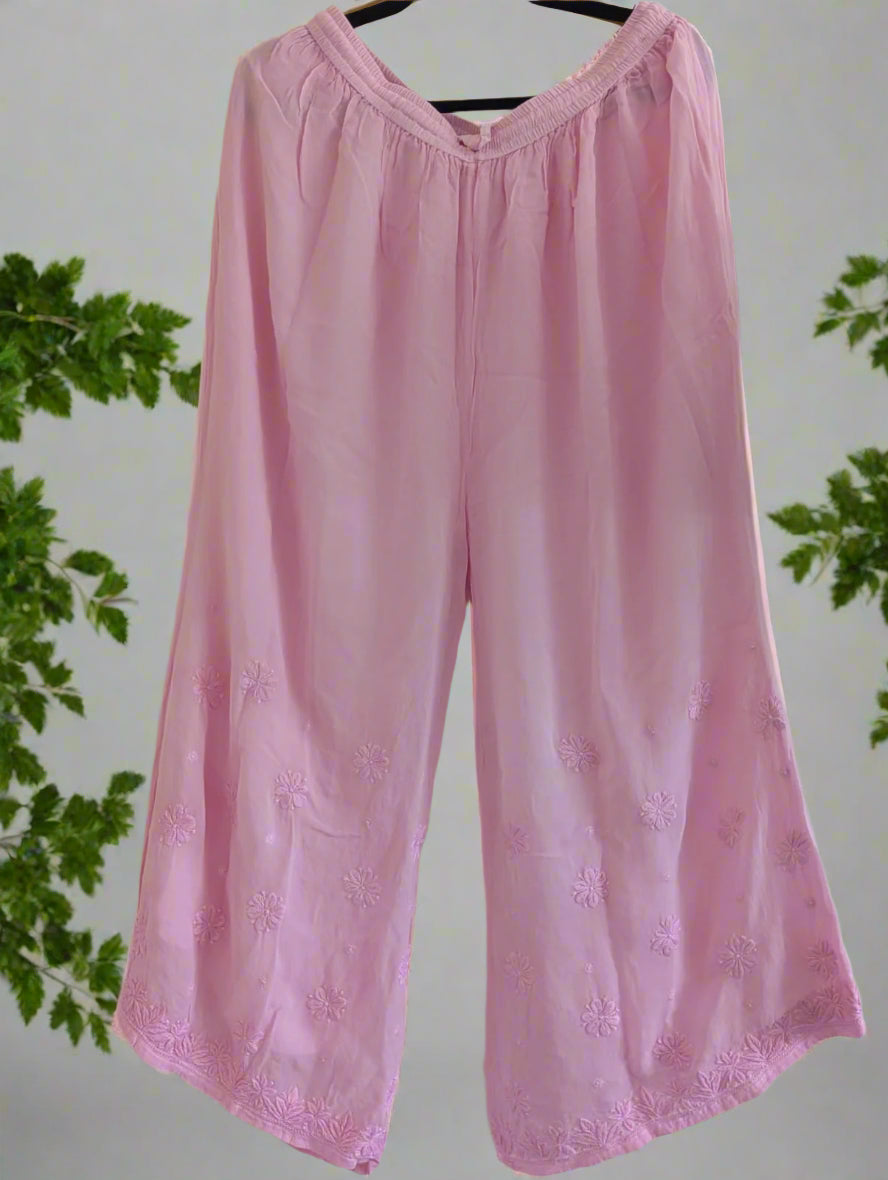 Candy Pink spaghetti strap Chikankari suit set