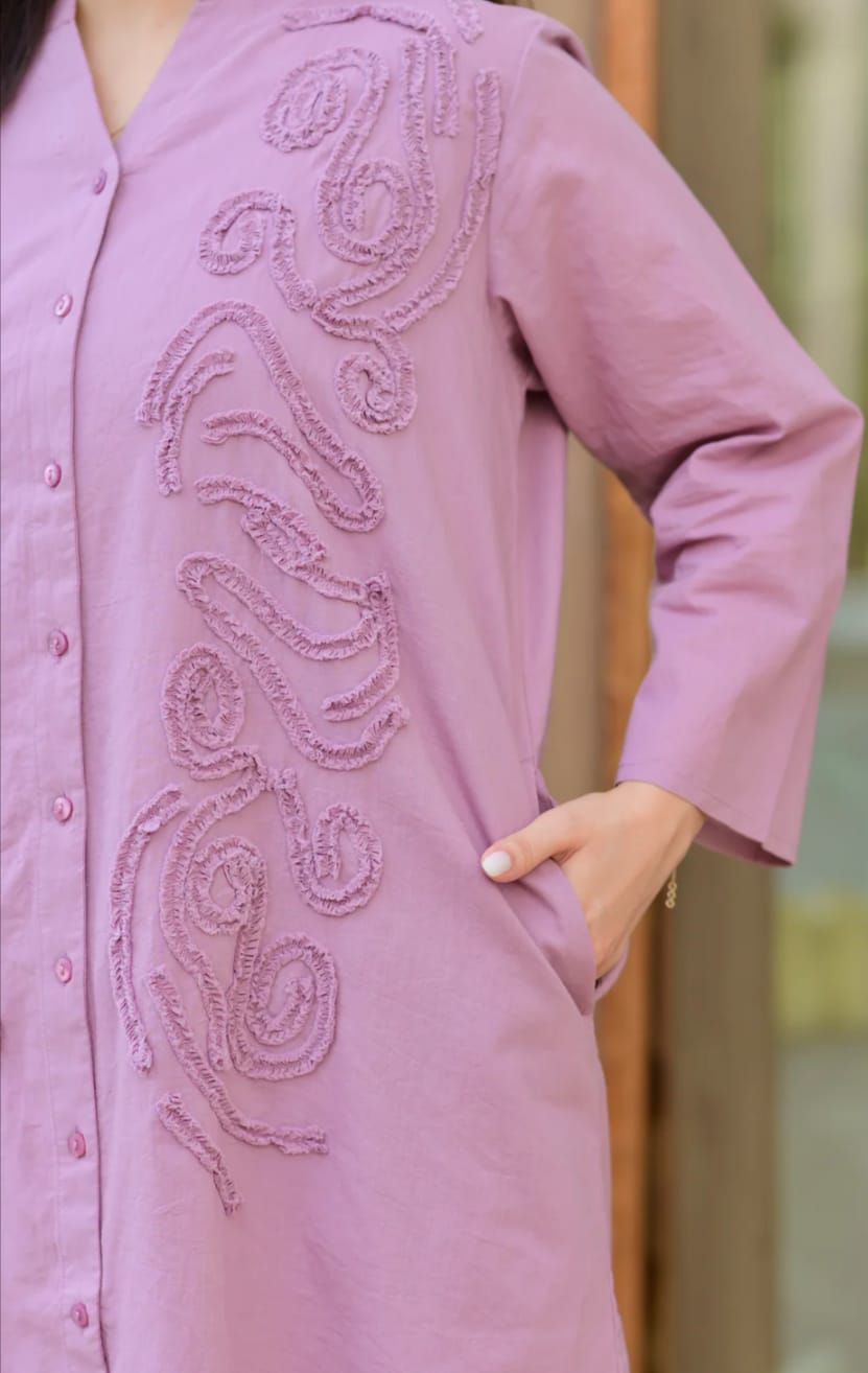 Orchid Dream Applique work Dress